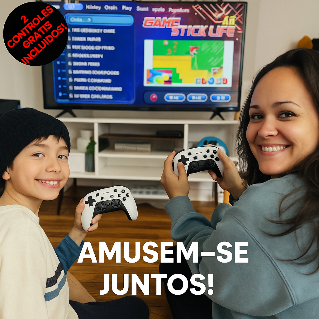 RetroPro™ Console de Jogos – 60.000 Jogos + 2 Controles Sem Fio
