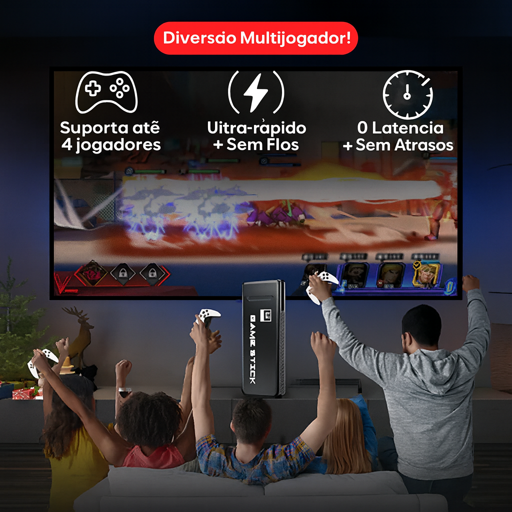 RetroPro™ Console de Jogos – 60.000 Jogos + 2 Controles Sem Fio