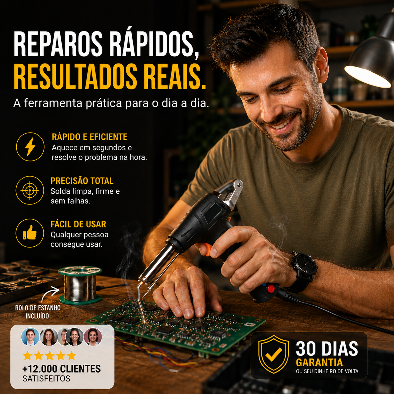 Pistola de soldar -  Poupe dinheiro: repare metal e eletrónica em minutos