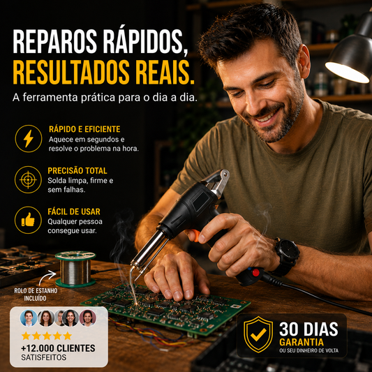 Pistola de soldar -  Poupe dinheiro: repare metal e eletrónica em minutos