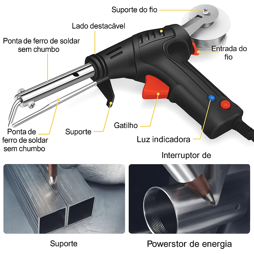 Pistola e soldador